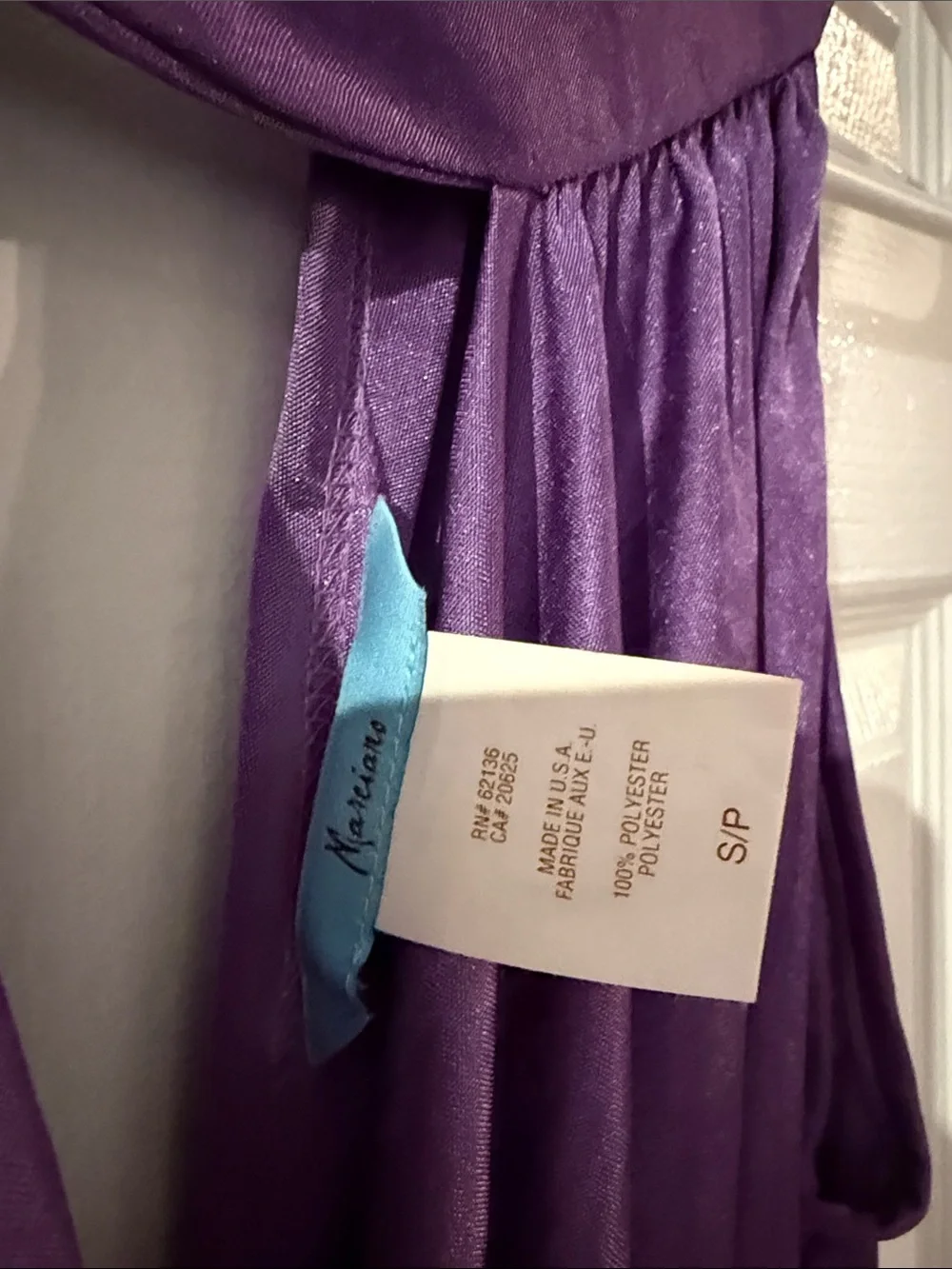 Marciano Purple Sleeveless Draped Midi Dress - Picture 3 of 3